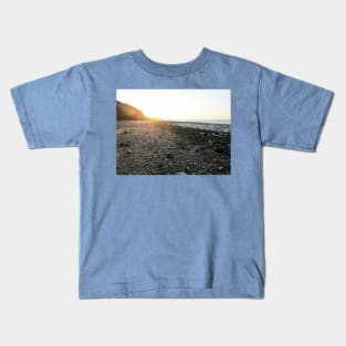 Beach Walk Ends at Sunset Kids T-Shirt